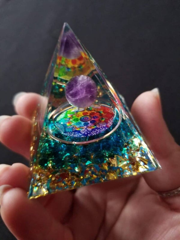 Orgonite sphère améthyste
