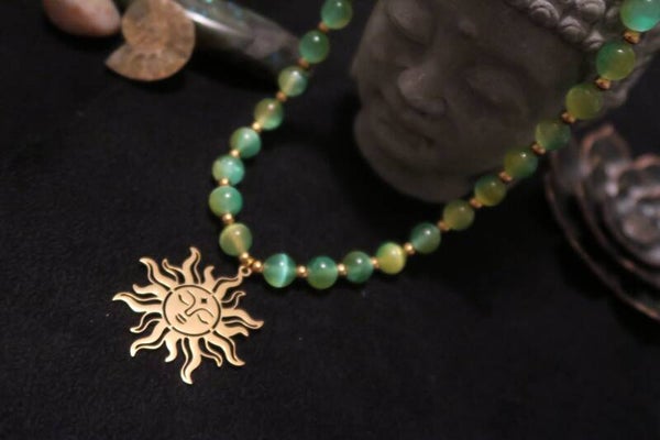 Collier soleil sélénite