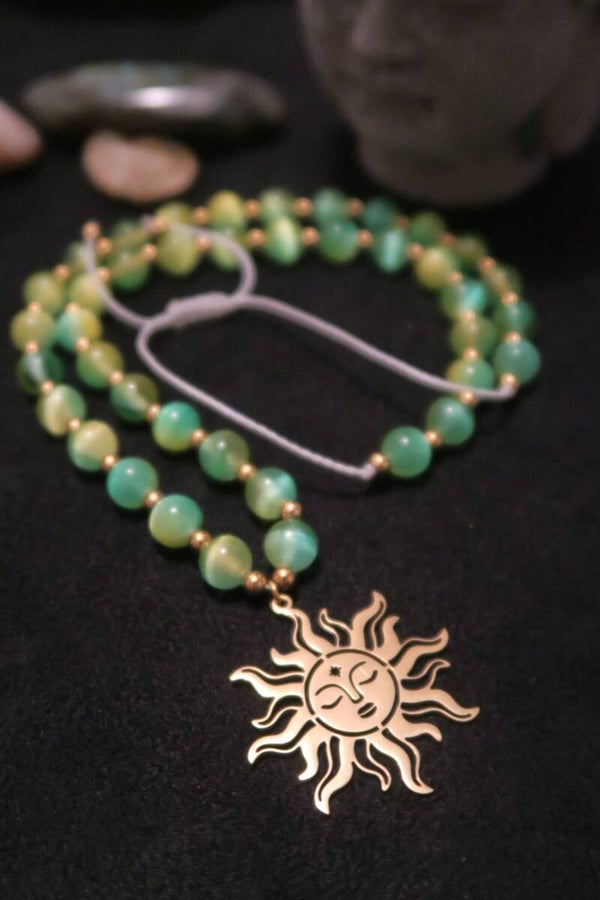 Collier soleil sélénite
