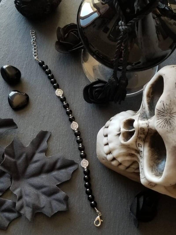 Bracelet agate noire