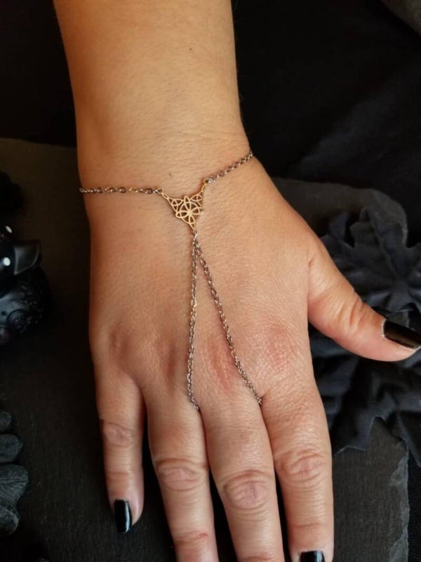 Bracelet chaine nœud de sorcière acier