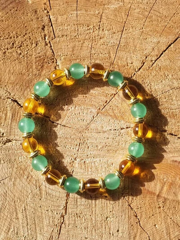 Bracelet "chance" citrine & aventurine