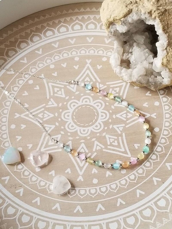 Collier sélénite mix