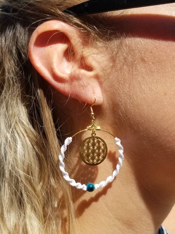 Boucles d'oreilles macramé