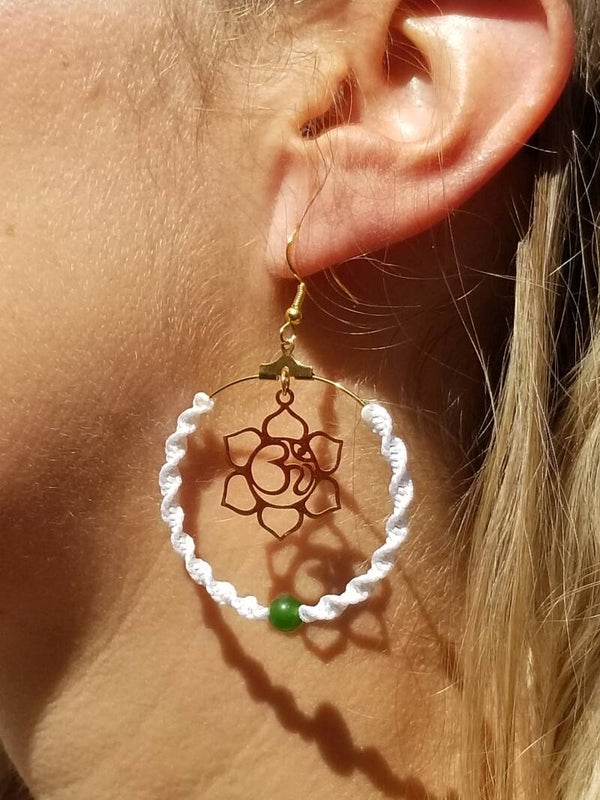 Boucles d'oreilles macramé
