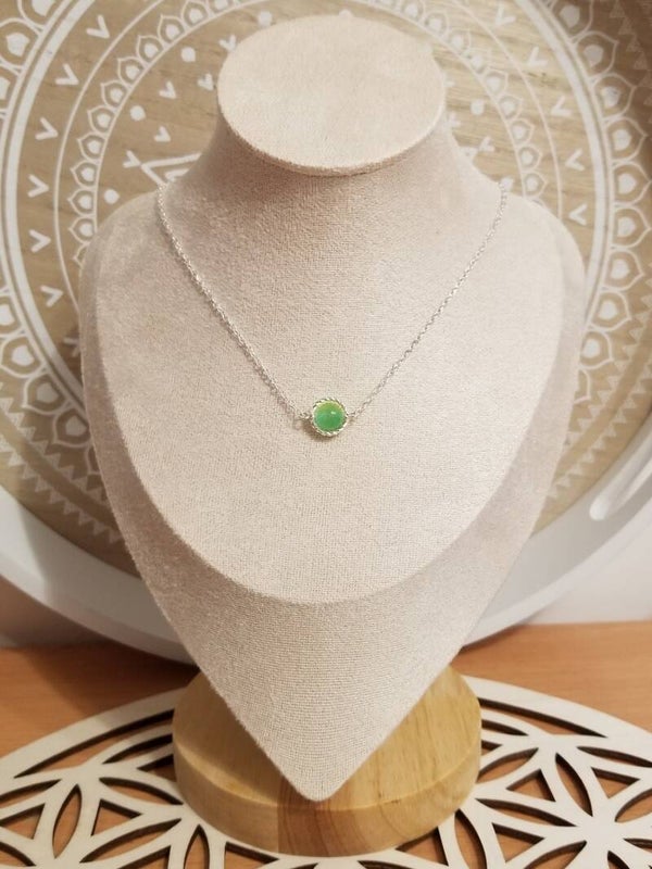 Choker argenté sélénite