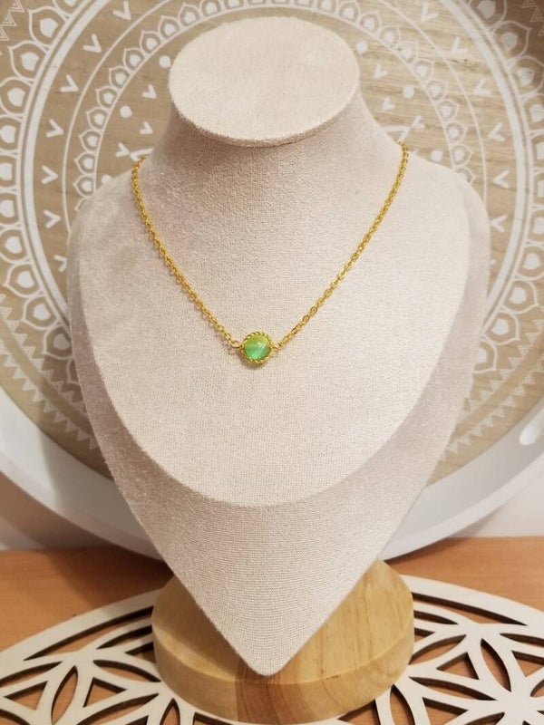 Choker doré sélénite