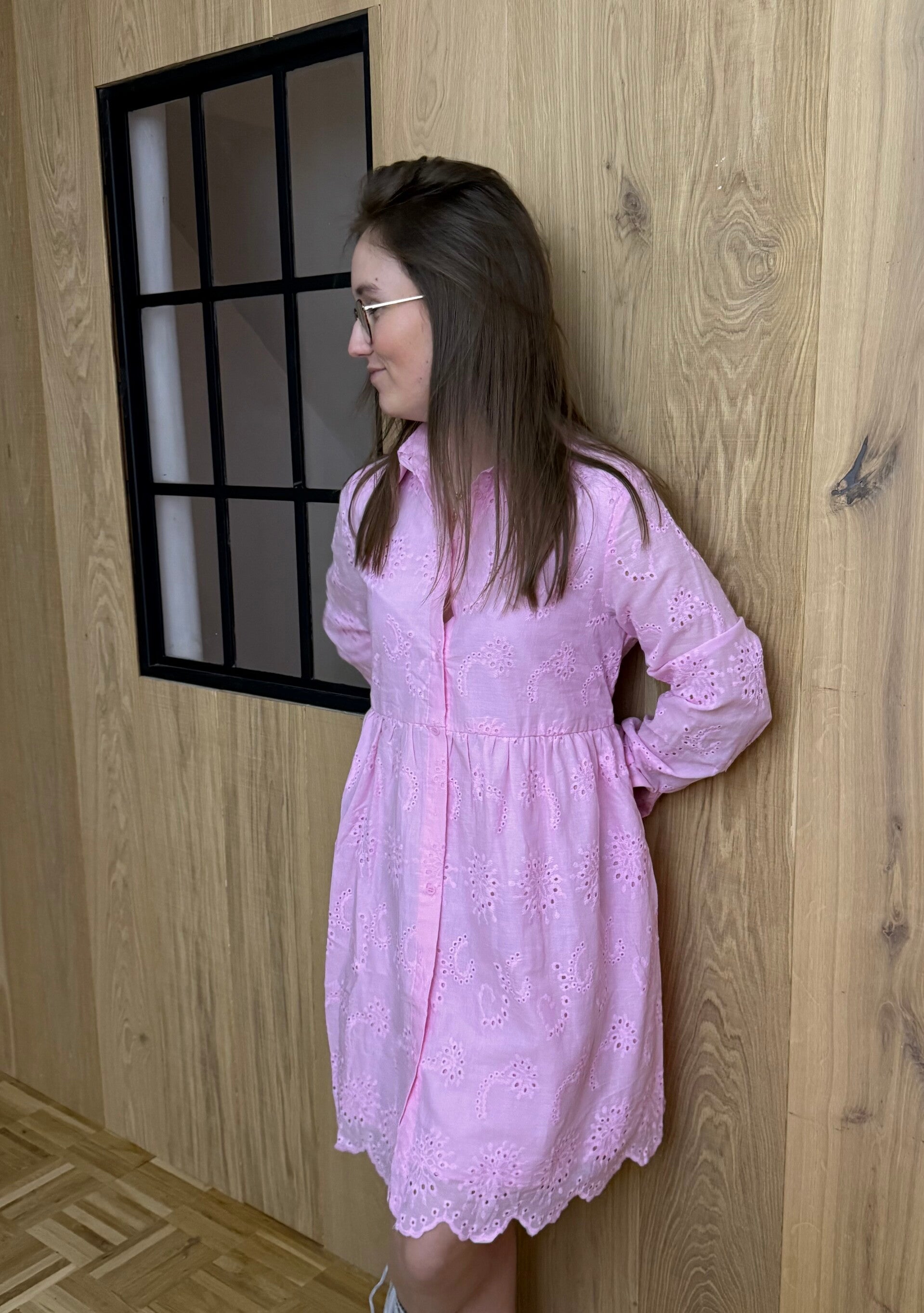 Oversized dress soft pink