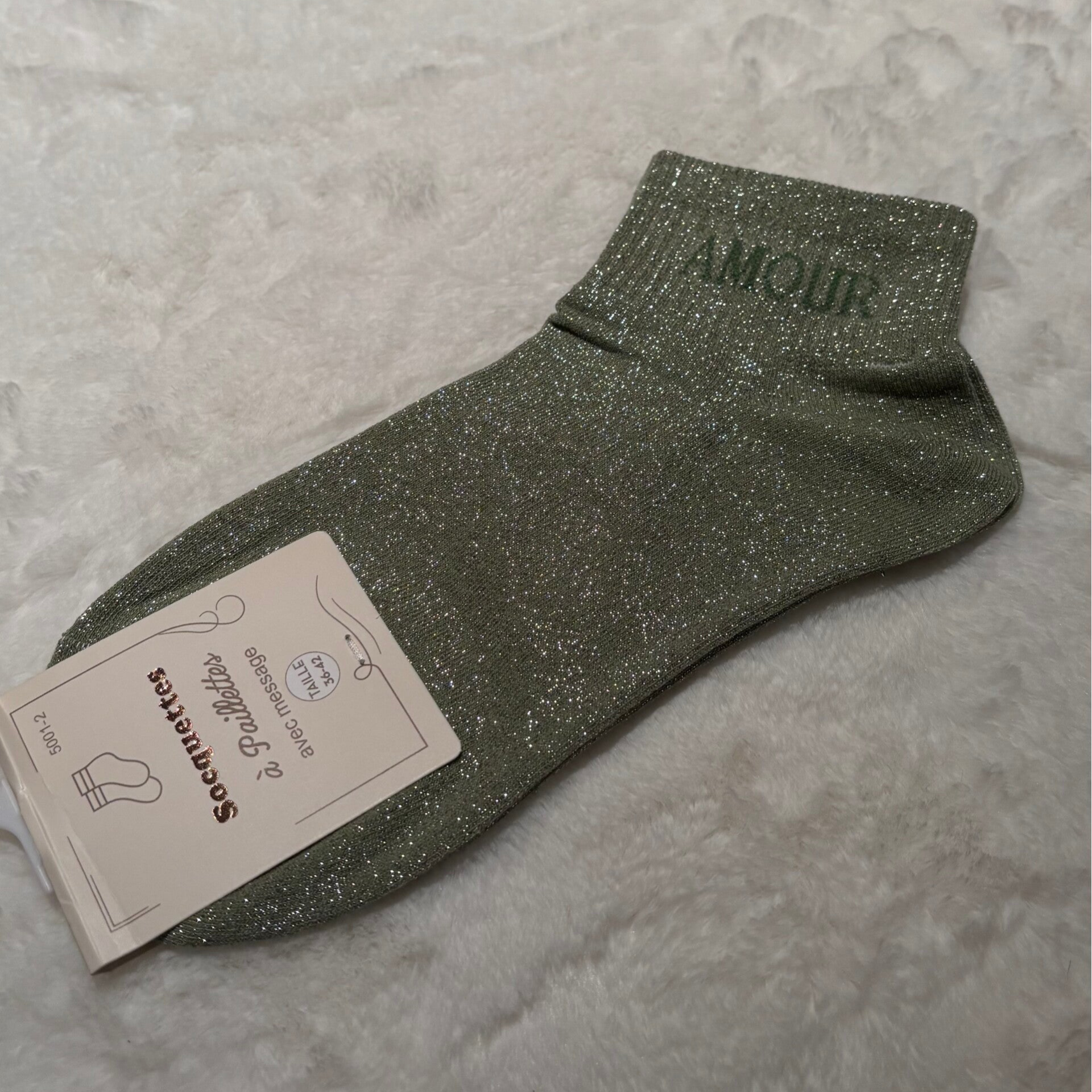 Glitter sokken – AMOUR (36-42)