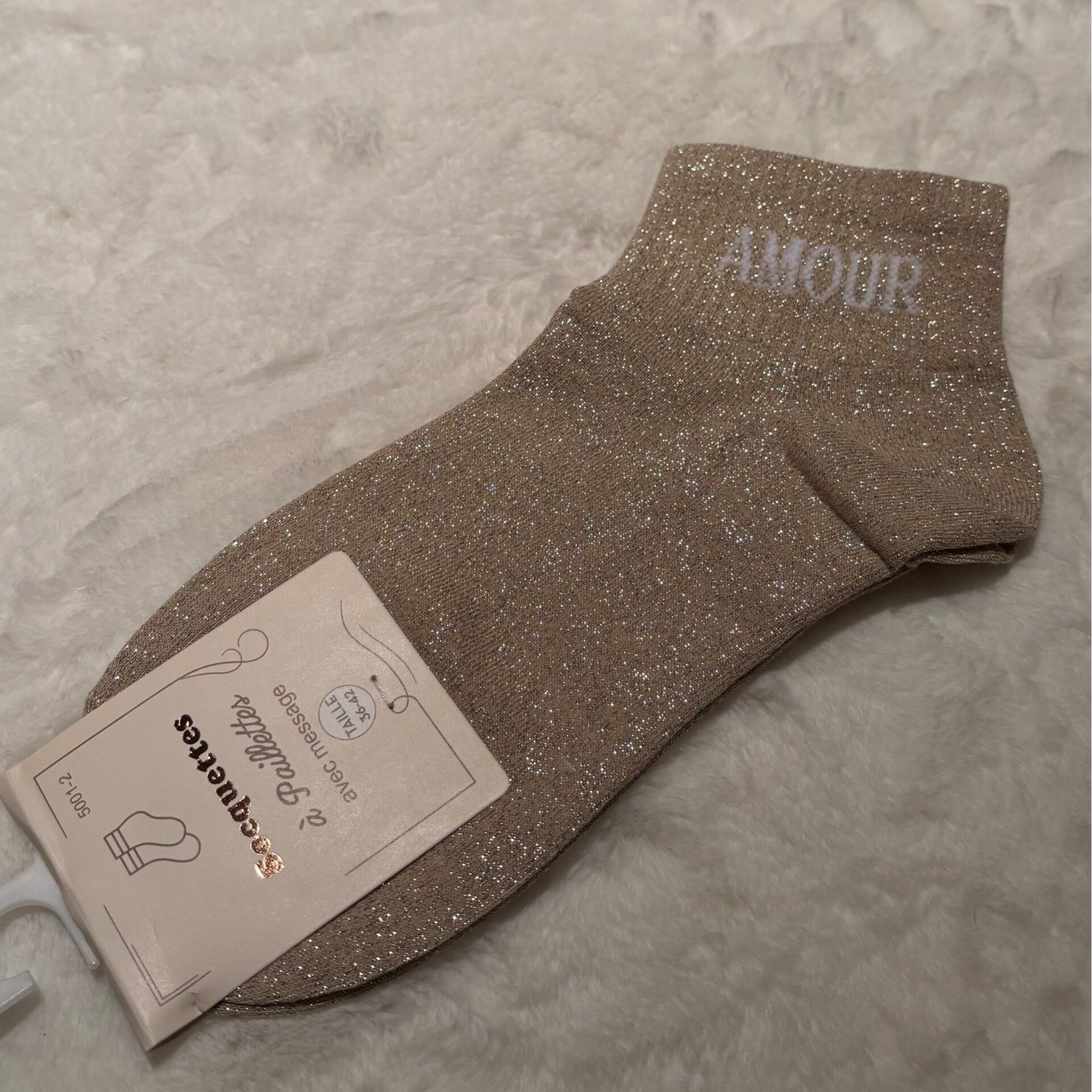 Glitter sokken – AMOUR (36-42)