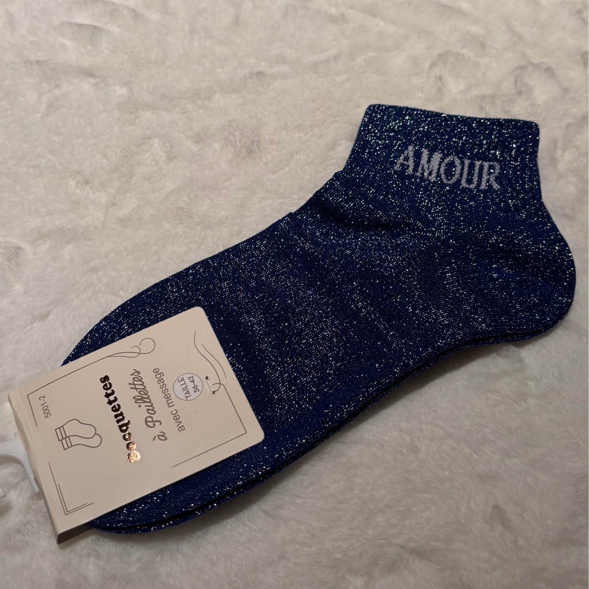 Glitter sokken – AMOUR (36-42)