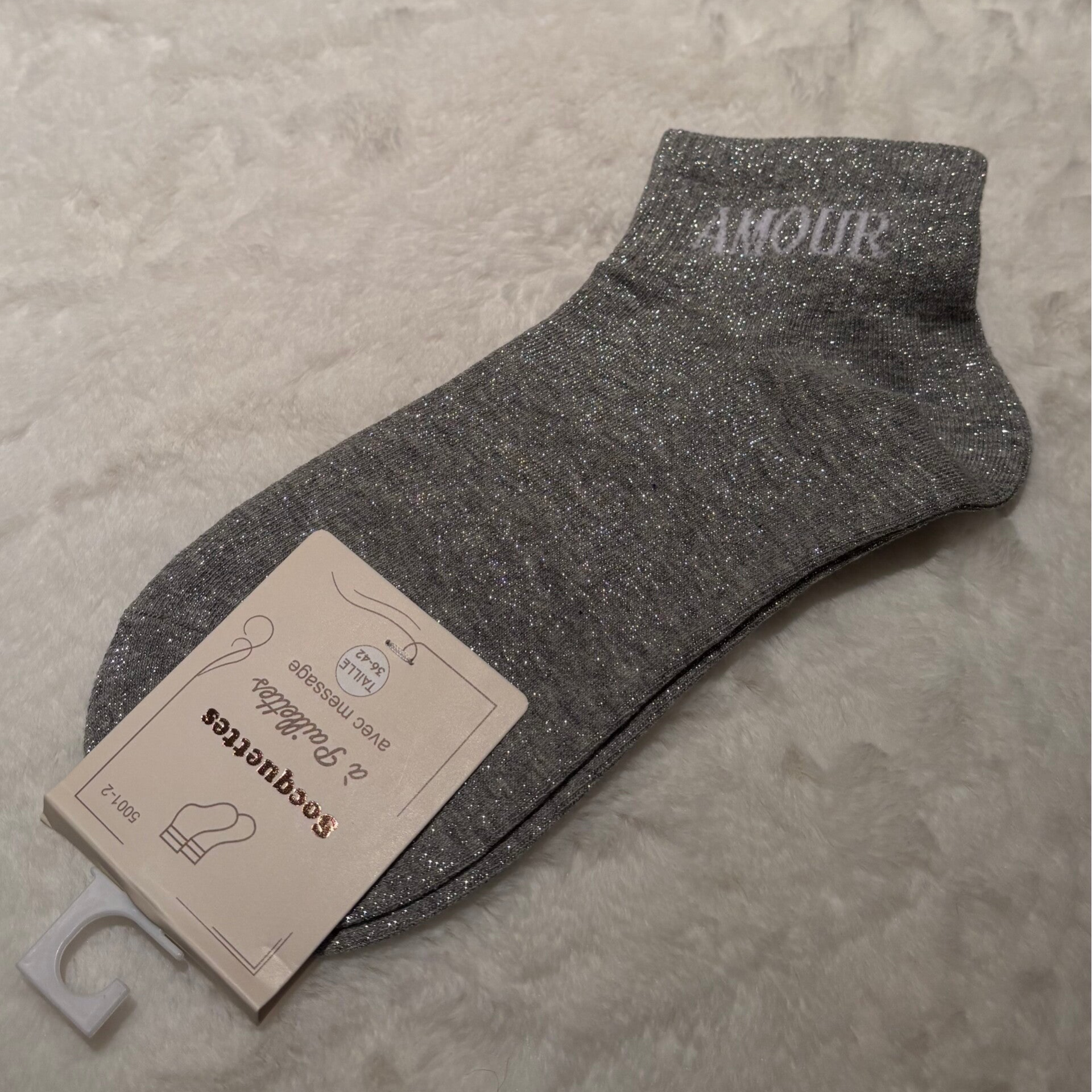 Glitter sokken – AMOUR (36-42)