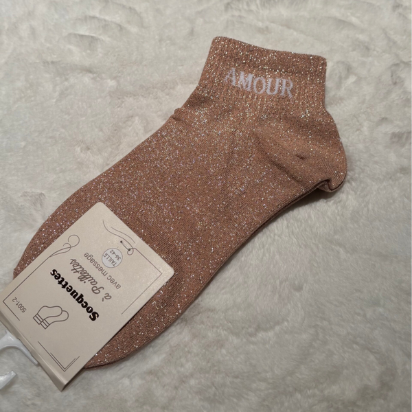 Glitter sokken – AMOUR (36-42)