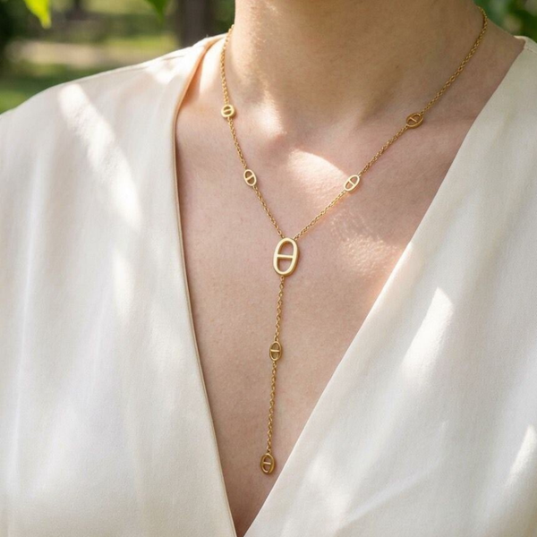 Gold Y-necklace