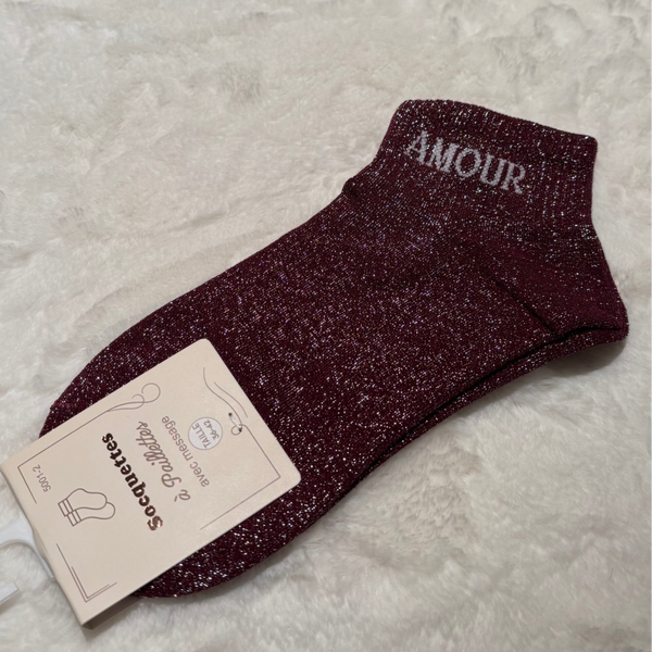Glitter sokken – AMOUR (36-42)