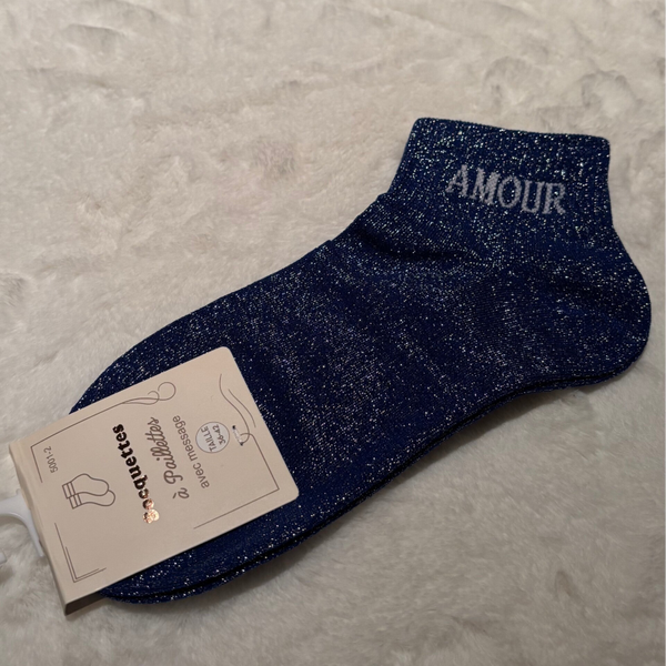Glitter sokken – AMOUR (36-42)
