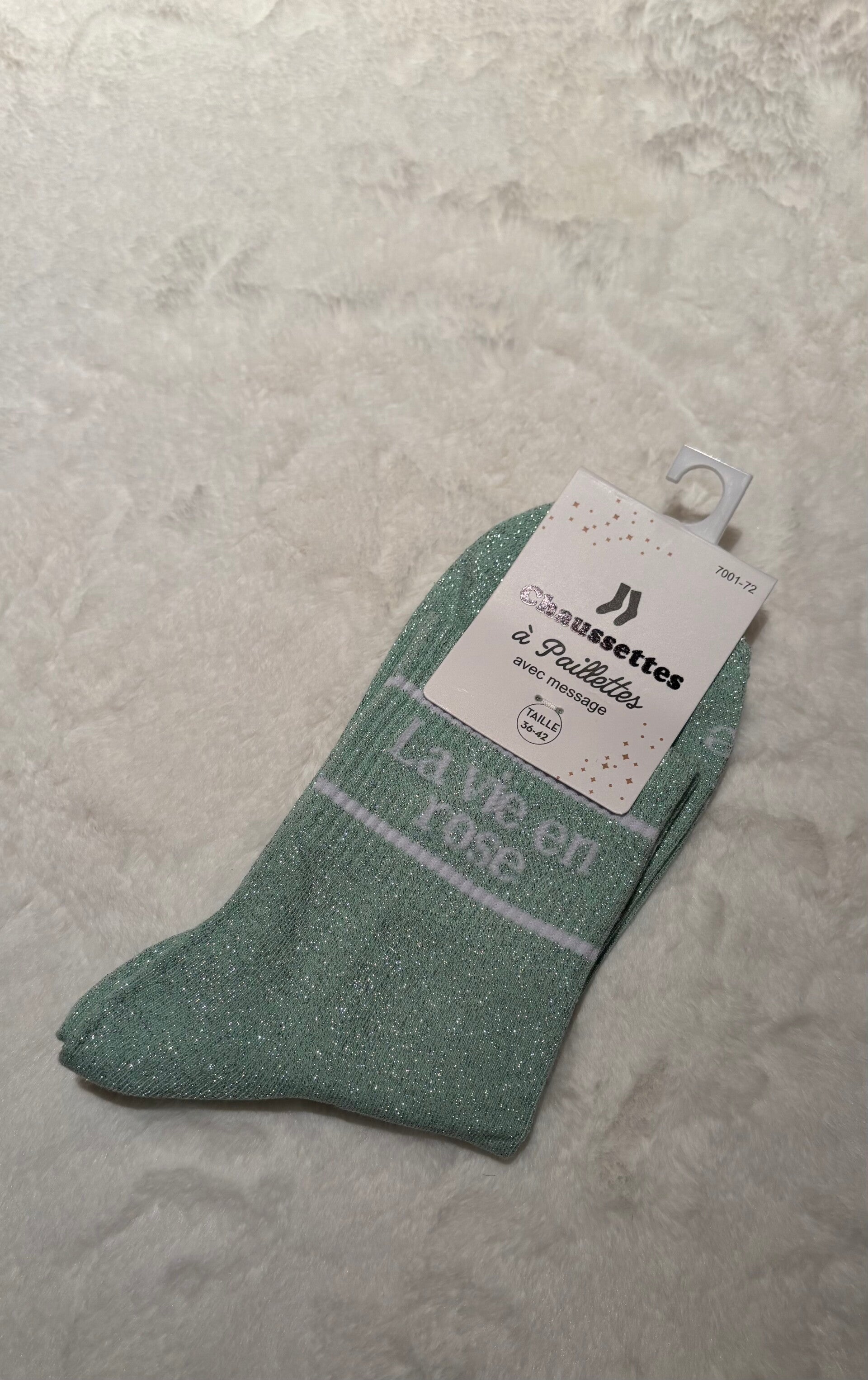 Glitter sokken – La vie en rose (36-42)