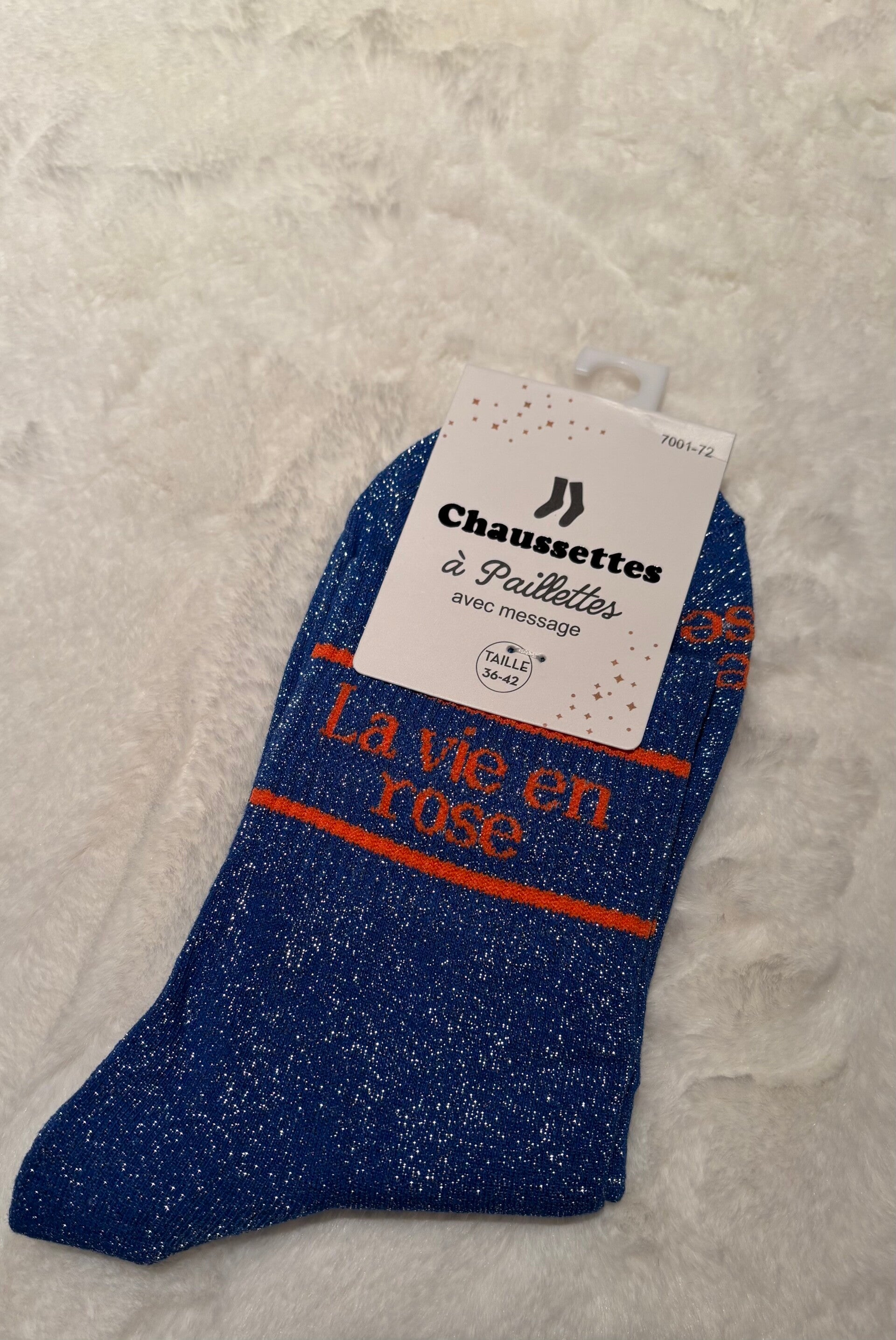 Glitter sokken – La vie en rose (36-42)