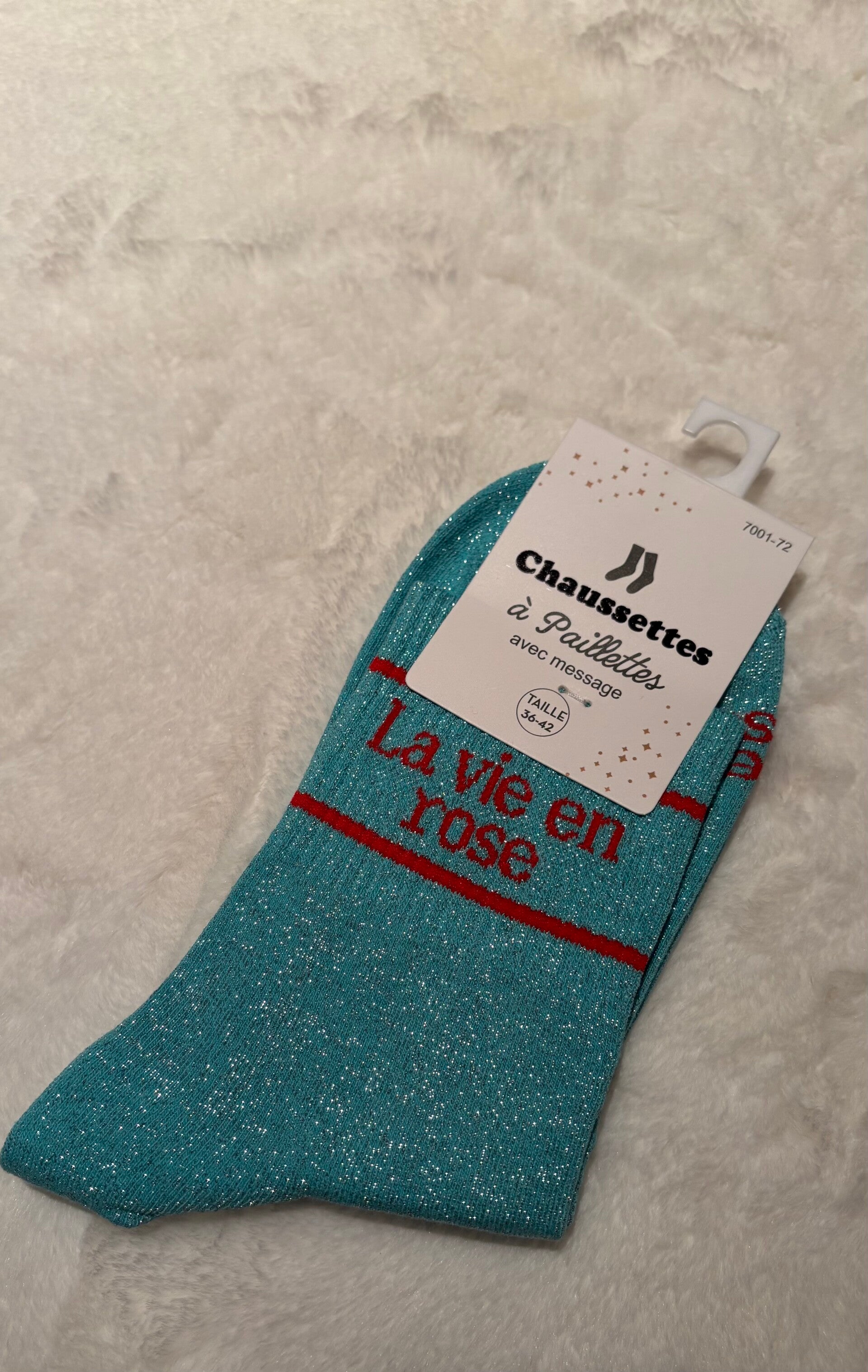 Glitter sokken – La vie en rose (36-42)