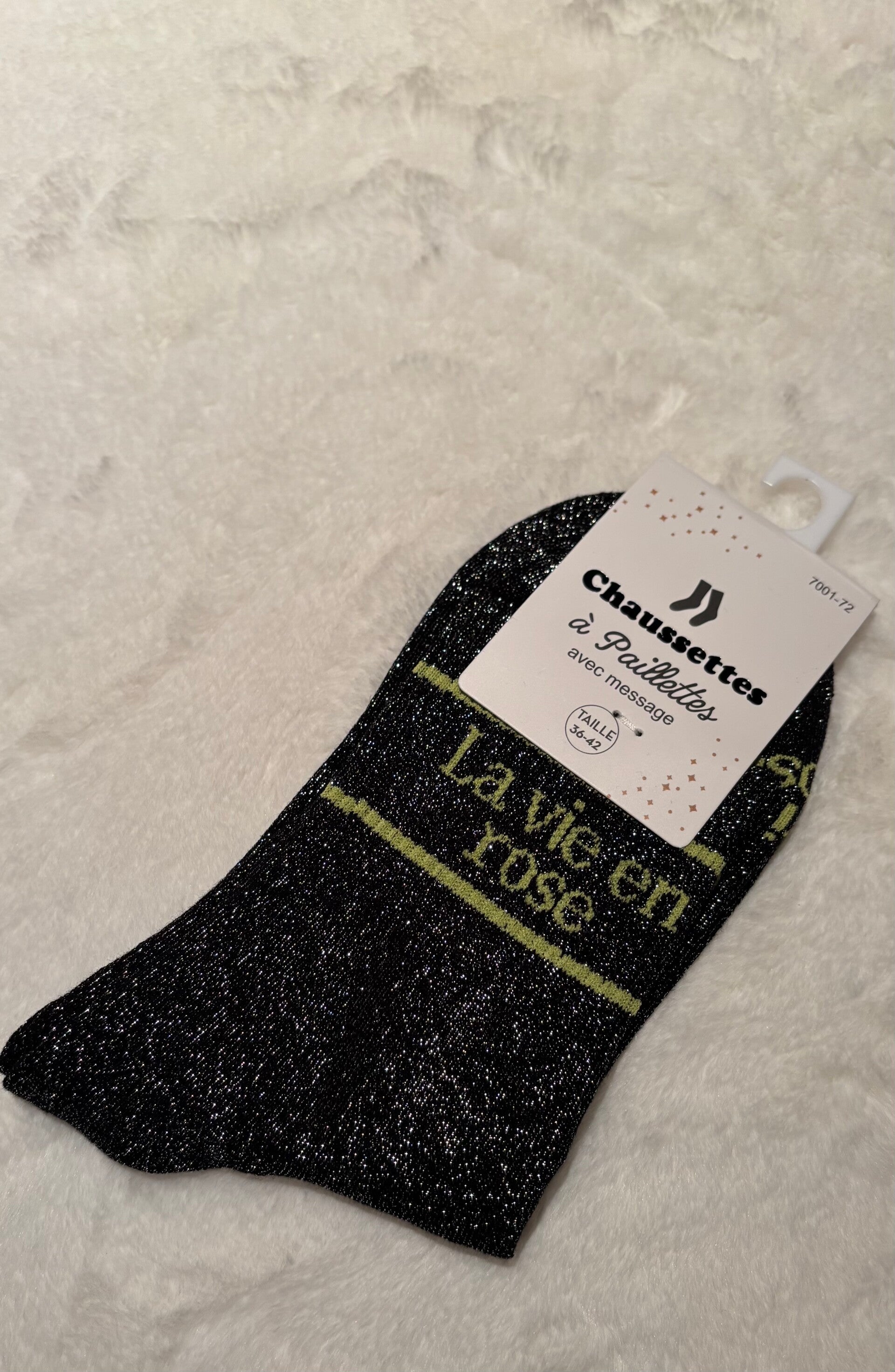 Glitter sokken – La vie en rose (36-42)