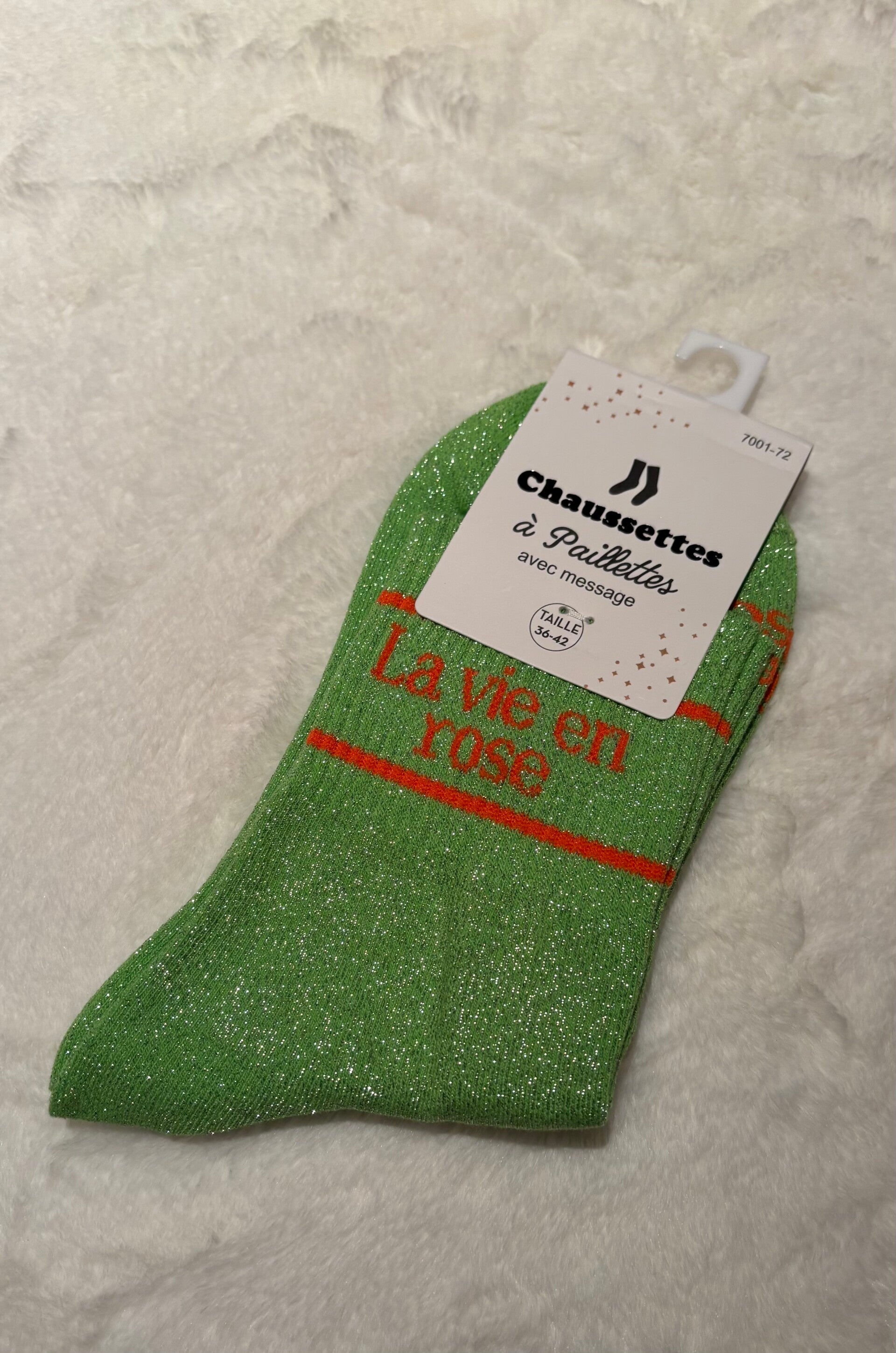 Glitter sokken – La vie en rose (36-42)