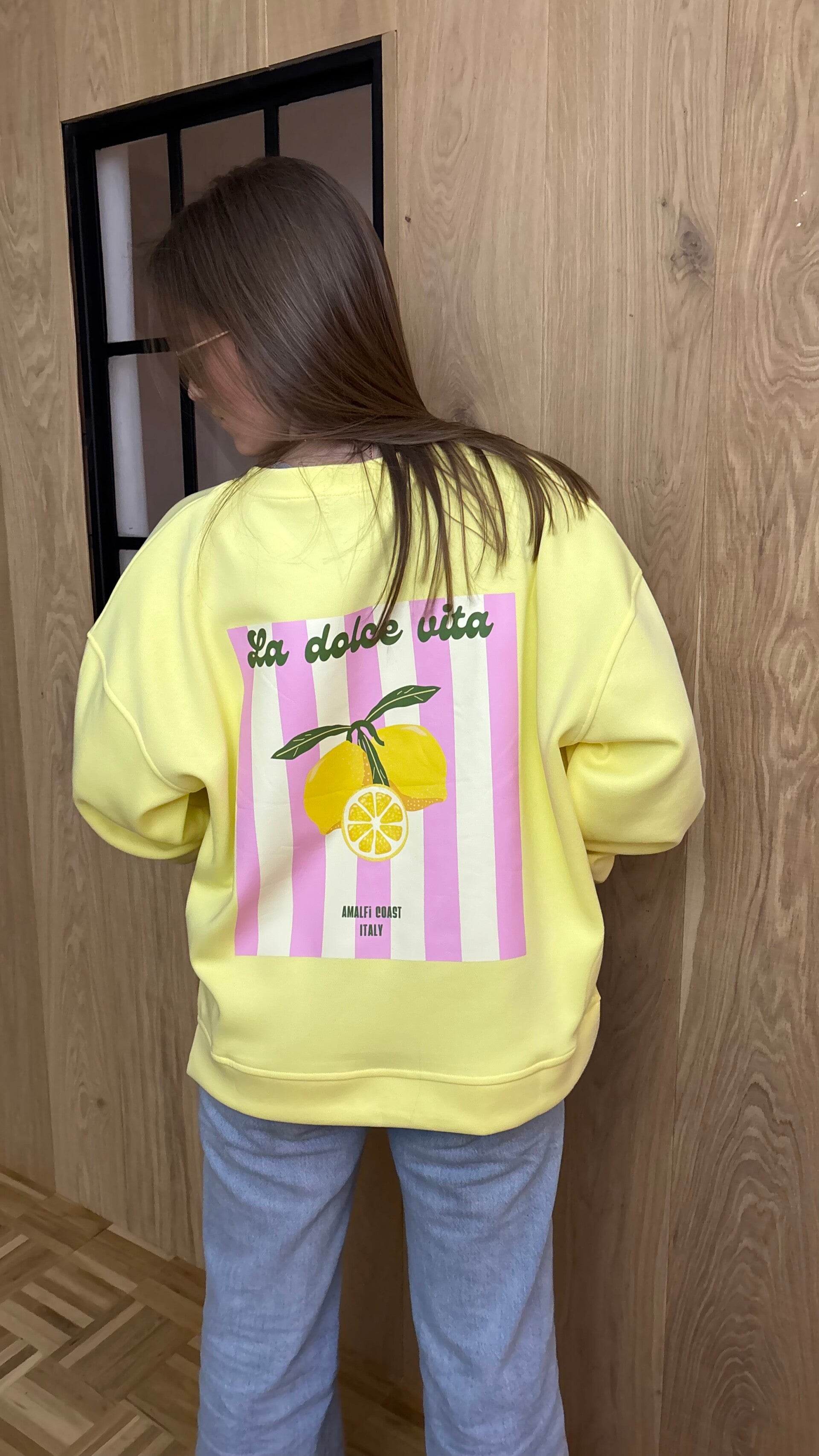 La dolce vita sweater yellow - ONE SIZE