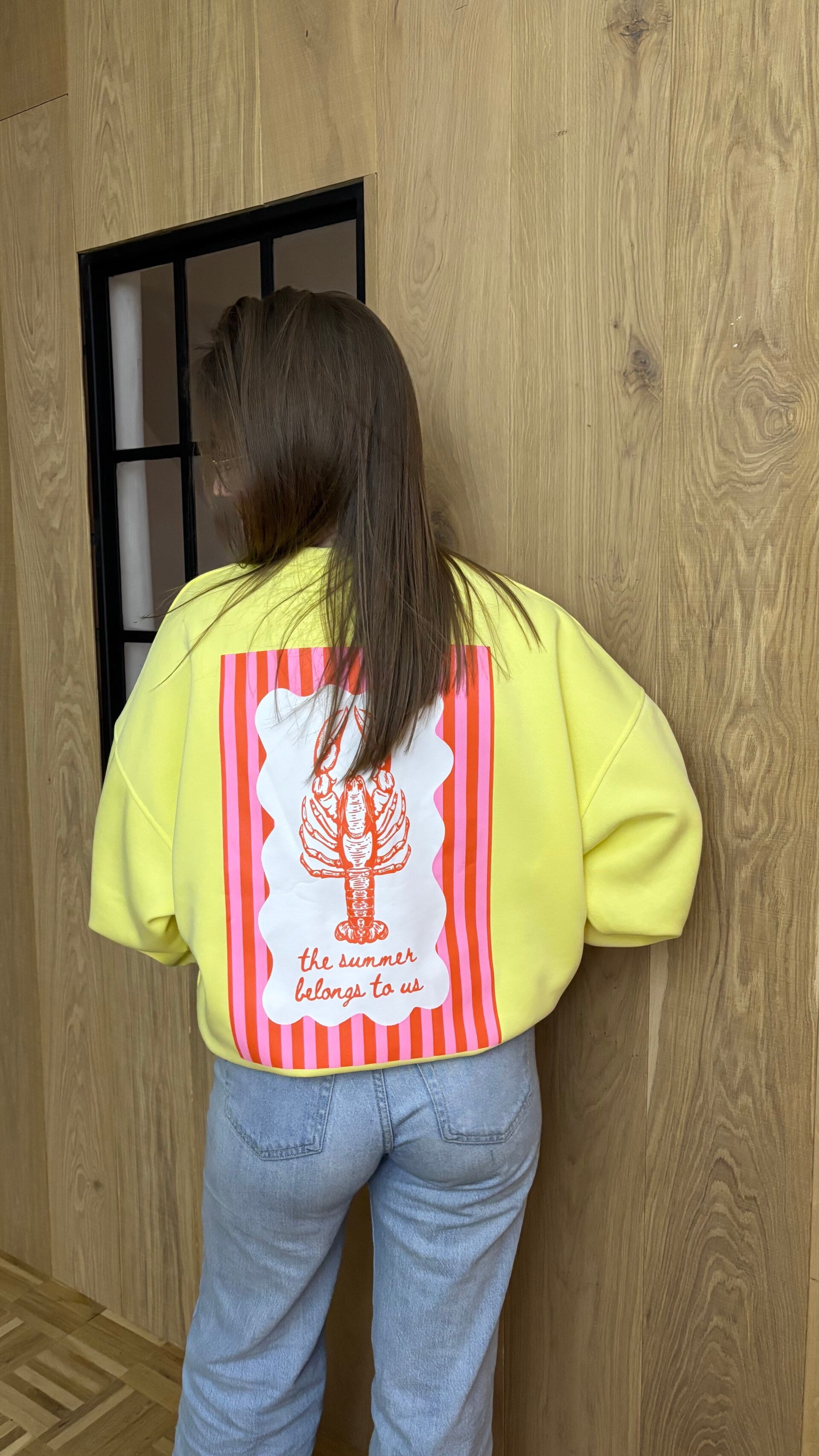 Lobster sweater yellow - ONE SIZE