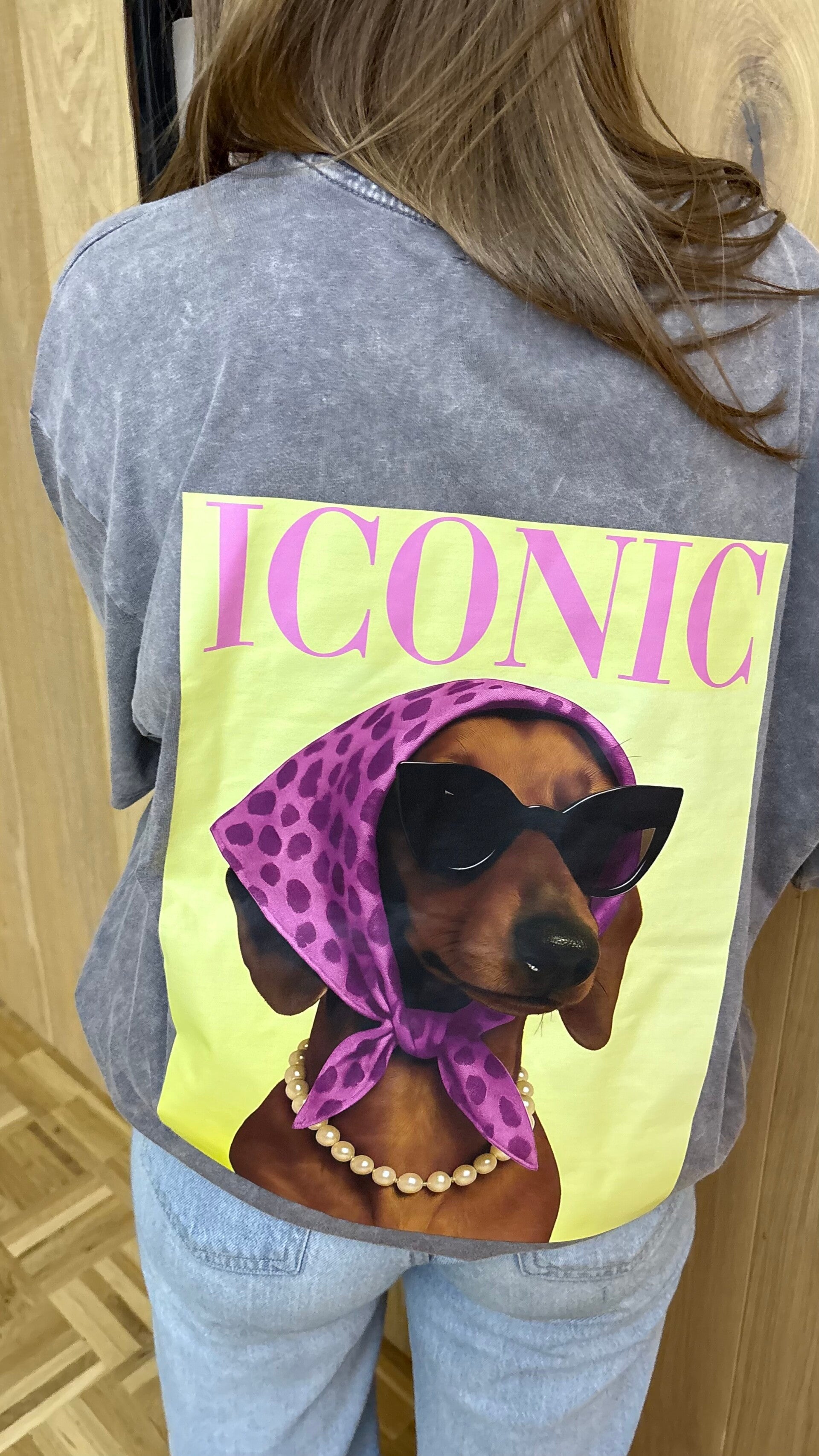 Iconic Oversized T-shirt – Stonewashed Grey ONE SIZE