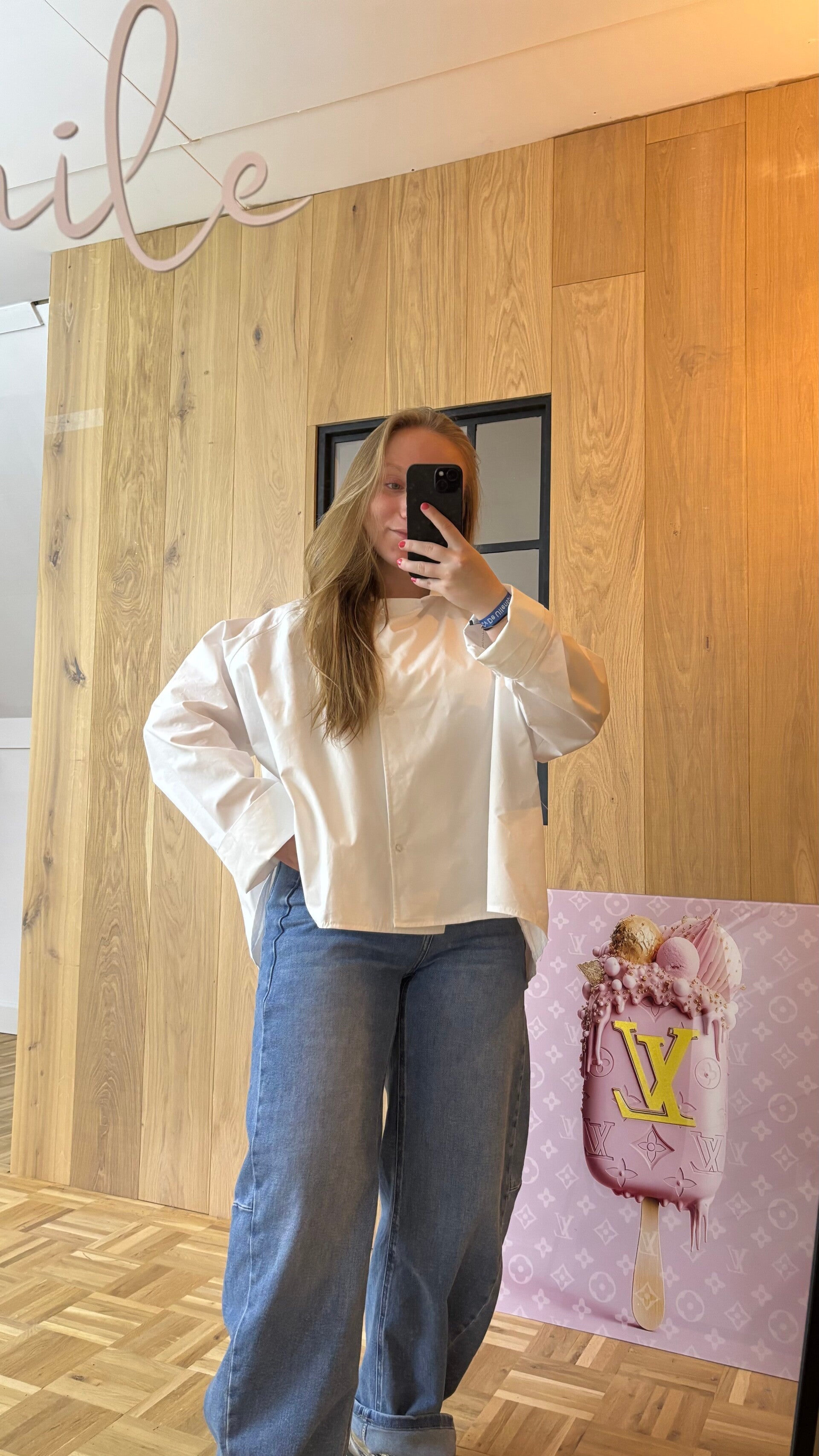 White oversized blouse - ONE SIZE