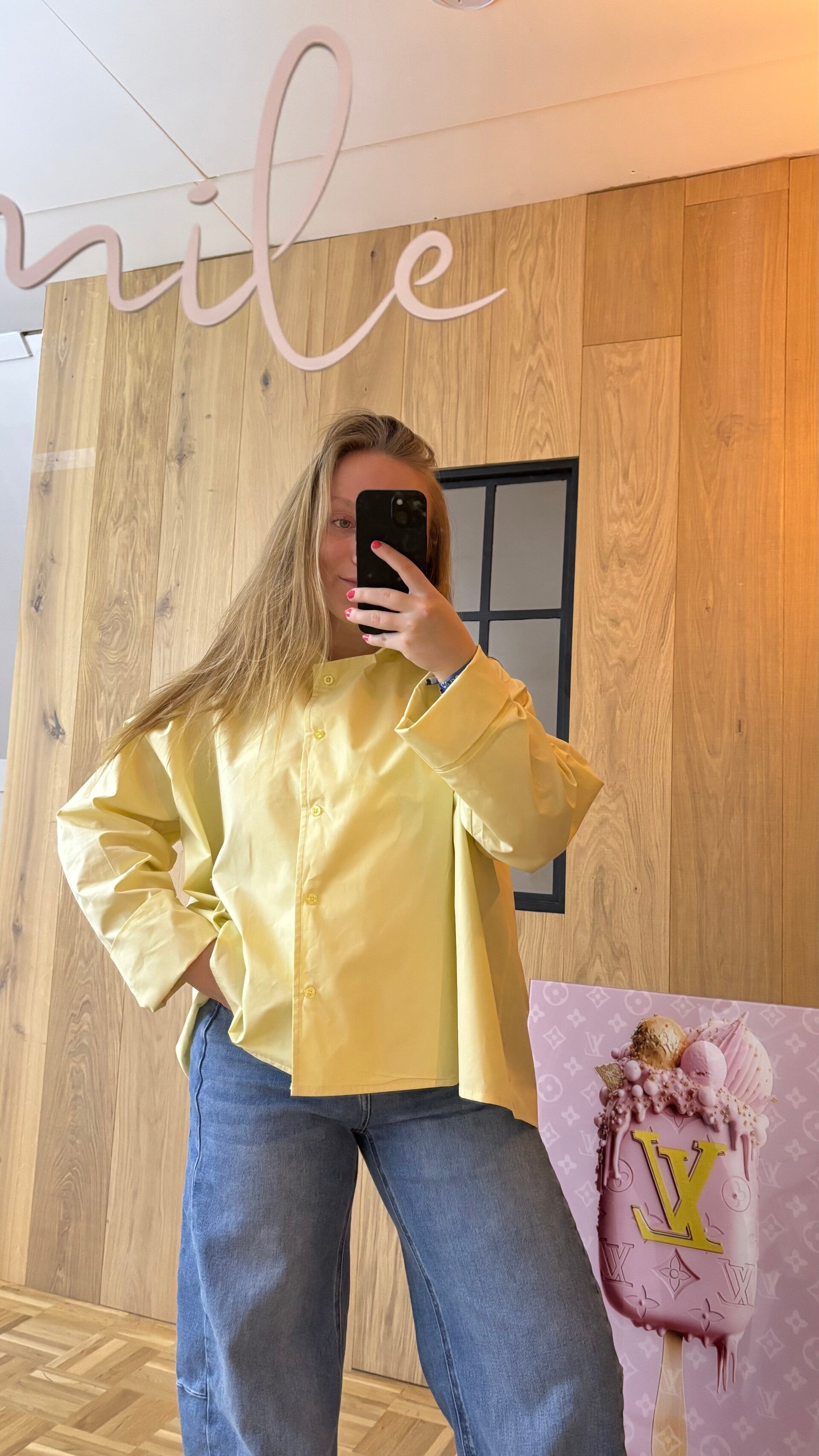 Yellow oversized blouse - ONE SIZE
