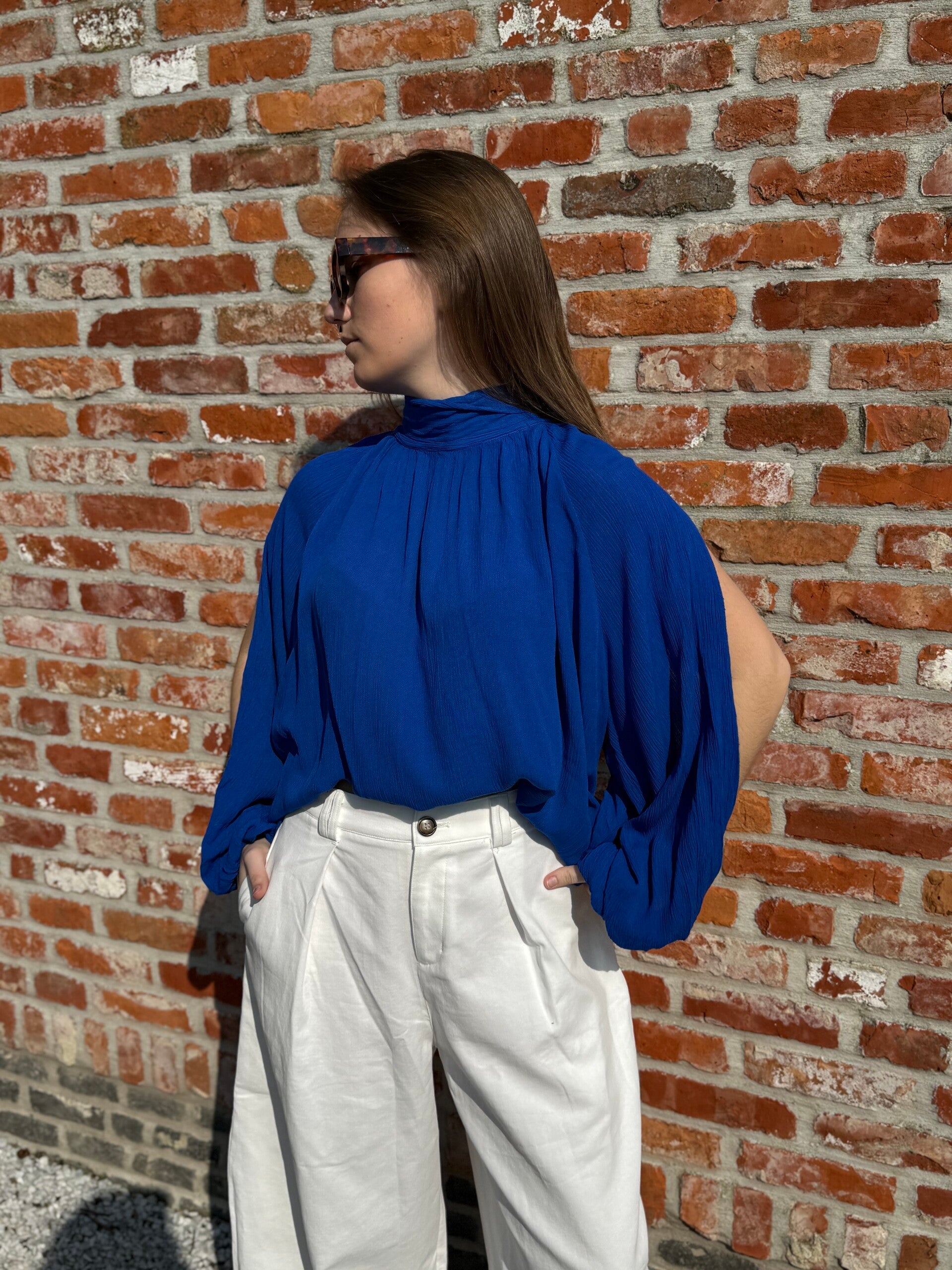 Azure Elegance Blouse