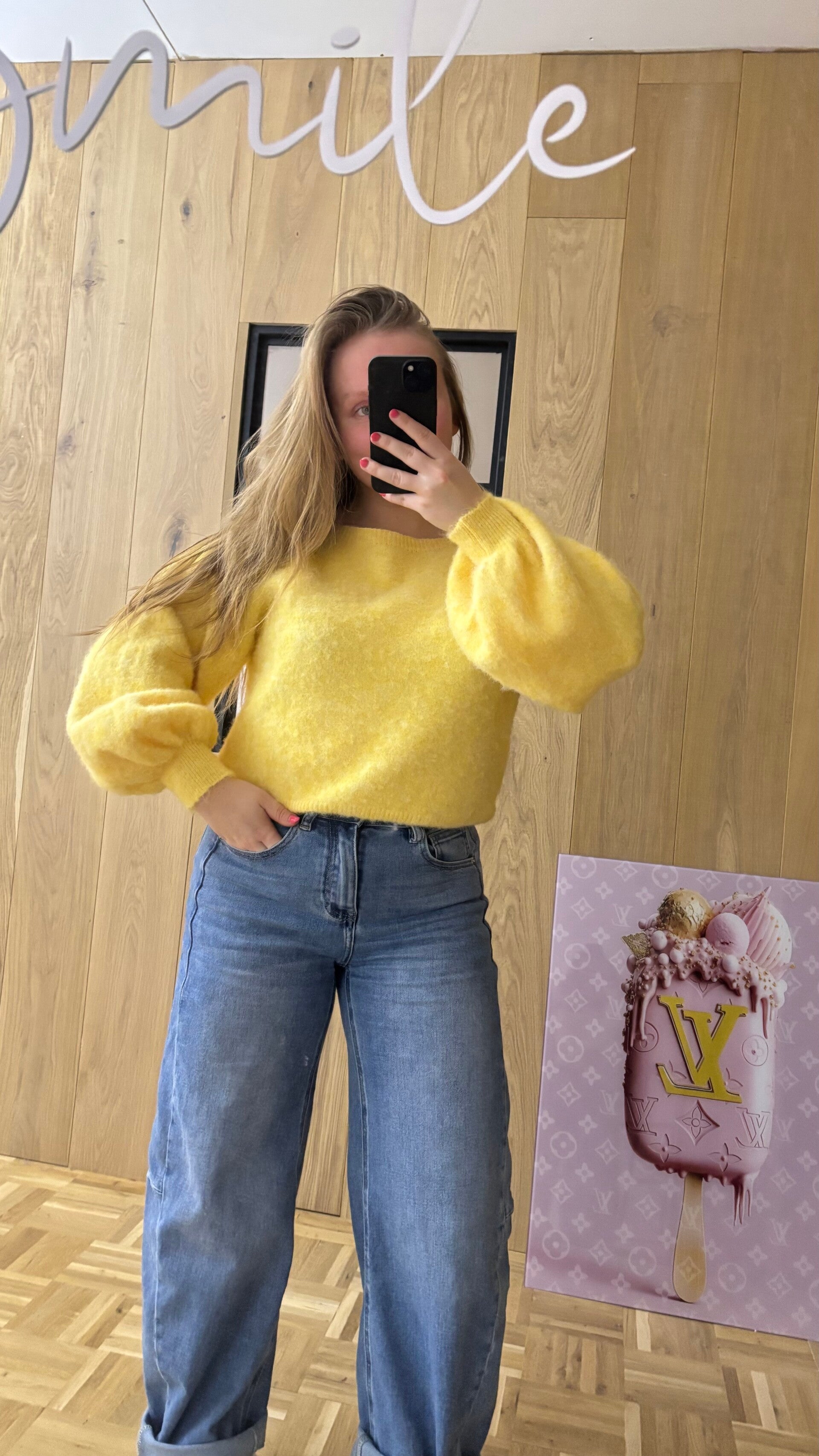 Yellow Off-Shoulder Knit - ONE SIZE