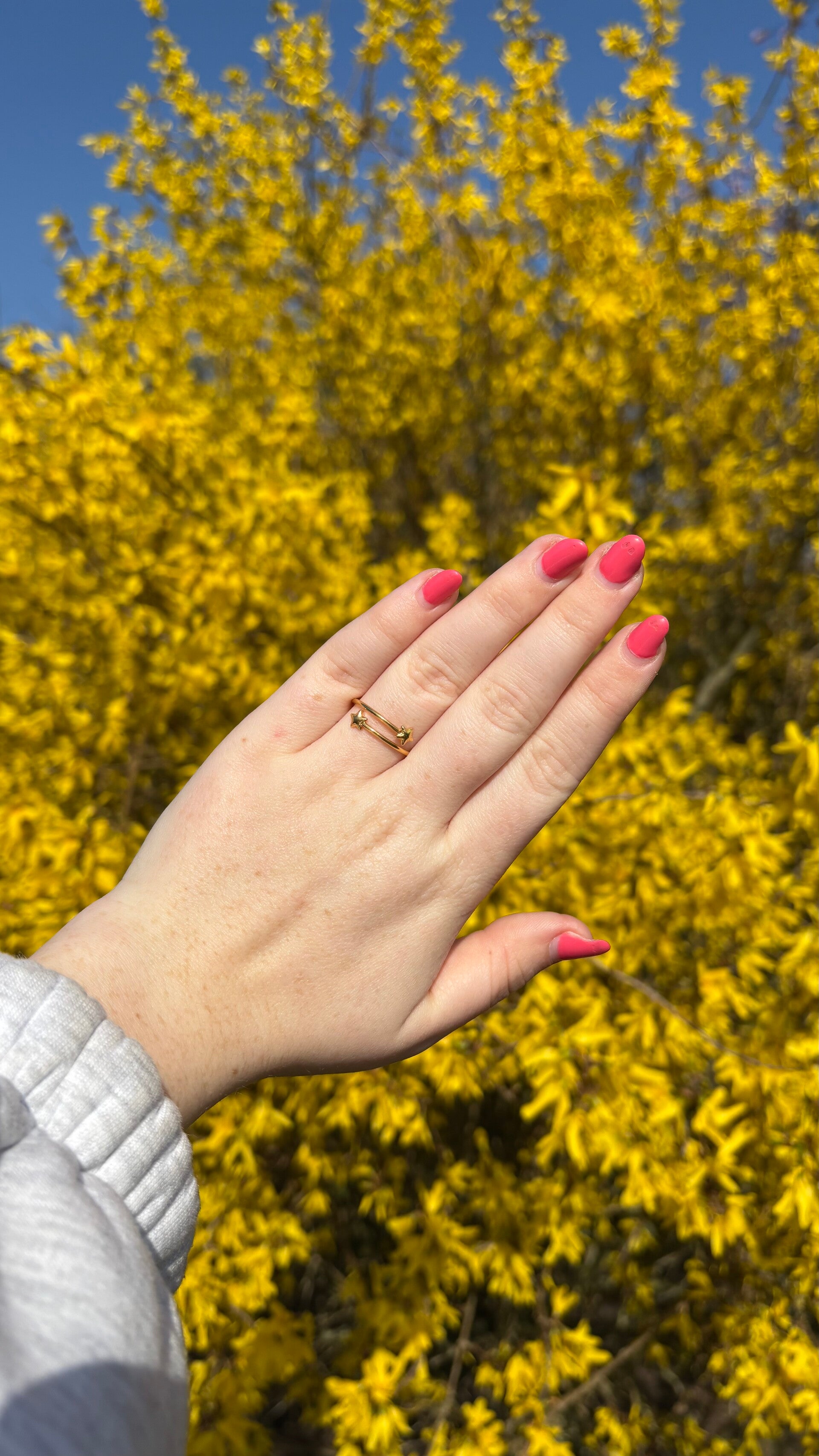 Golden star arrow ring