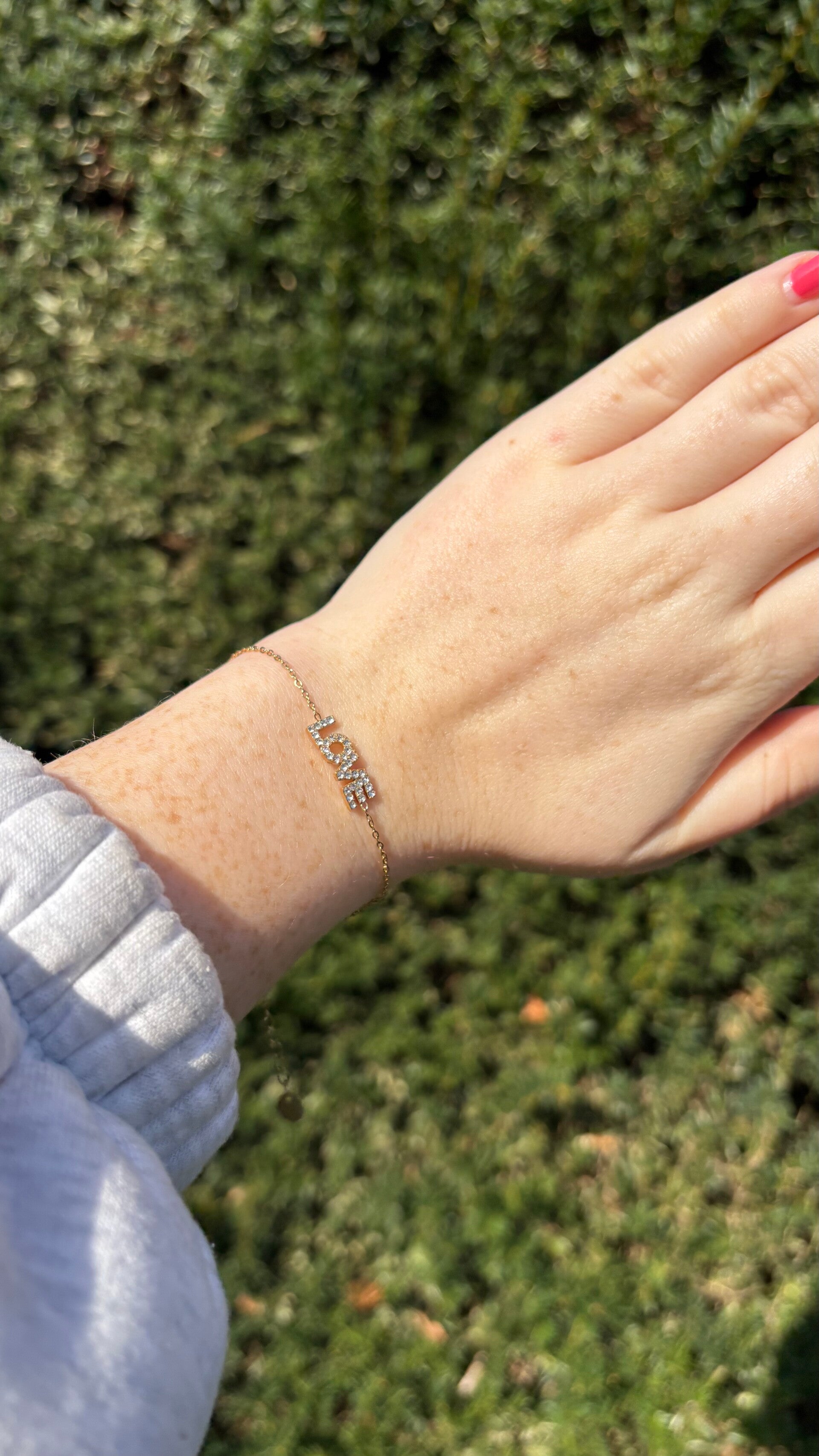 Golden love bracelet