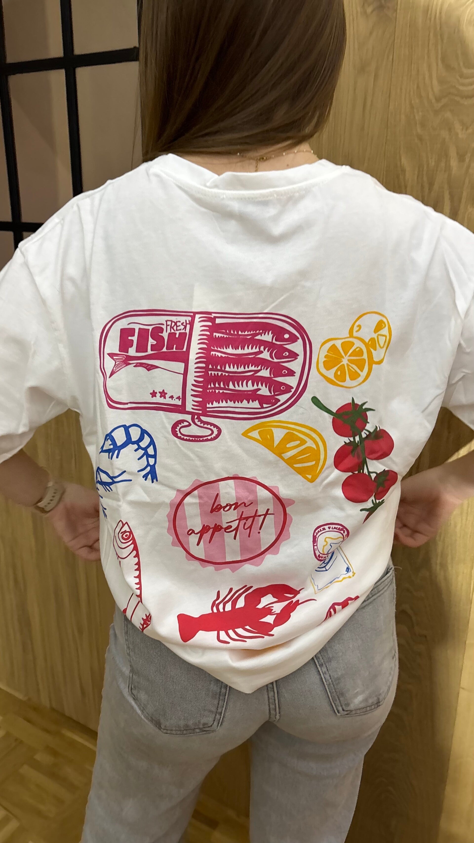 Playful Seafood T-Shirt - ONE SIZE