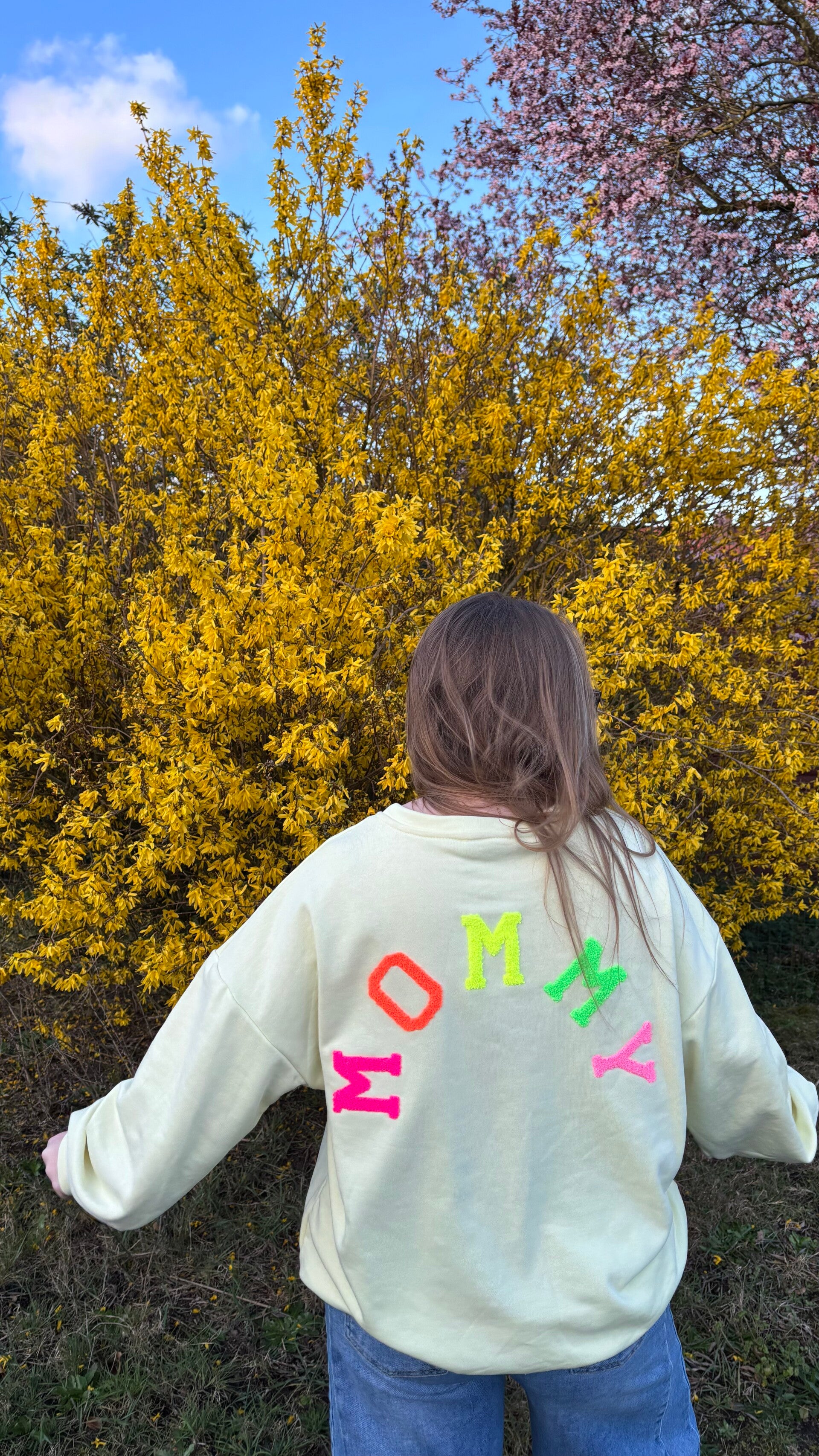 Mommy longsleeve yellow - one size