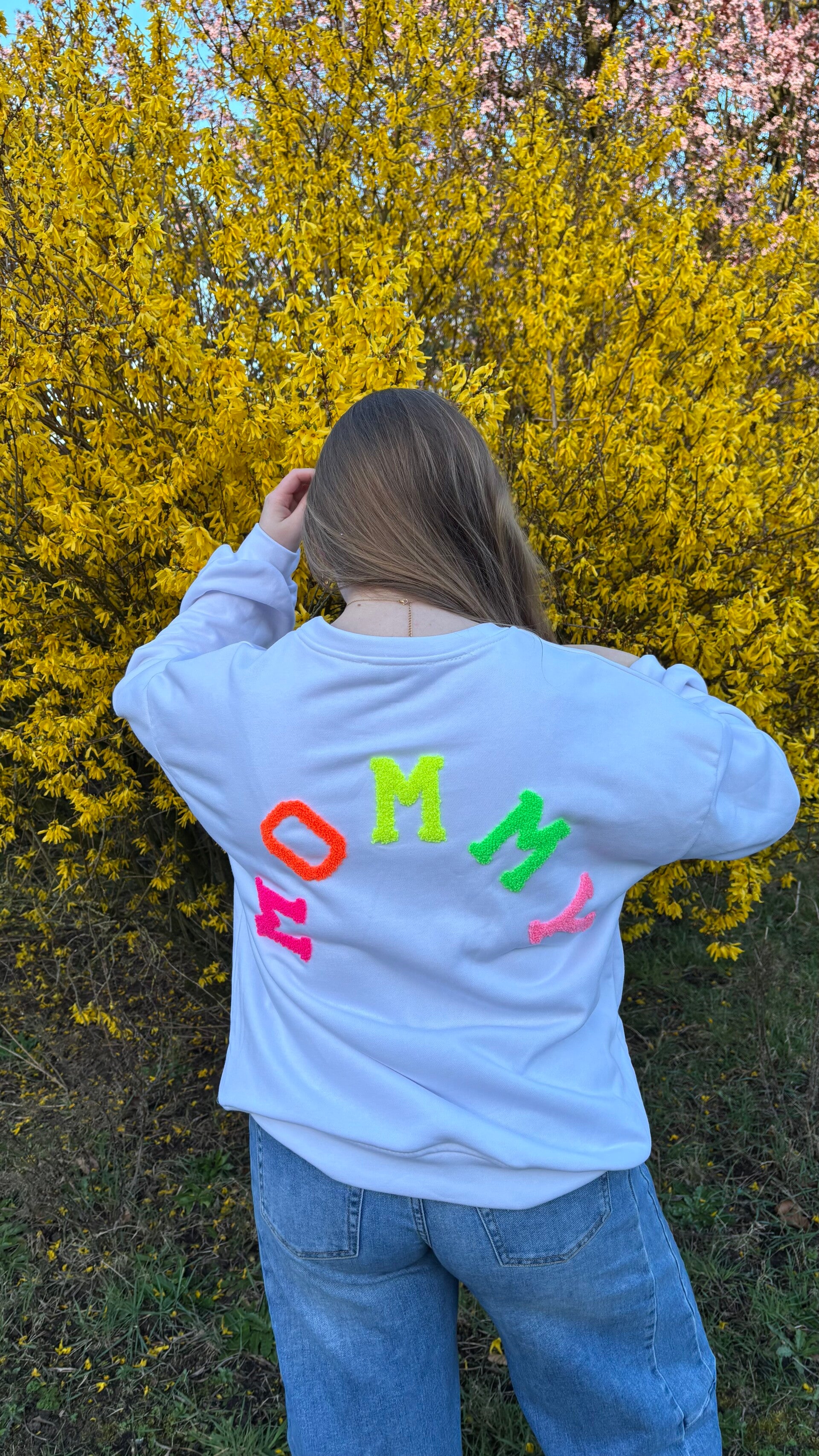Mommy longsleeve white - one size
