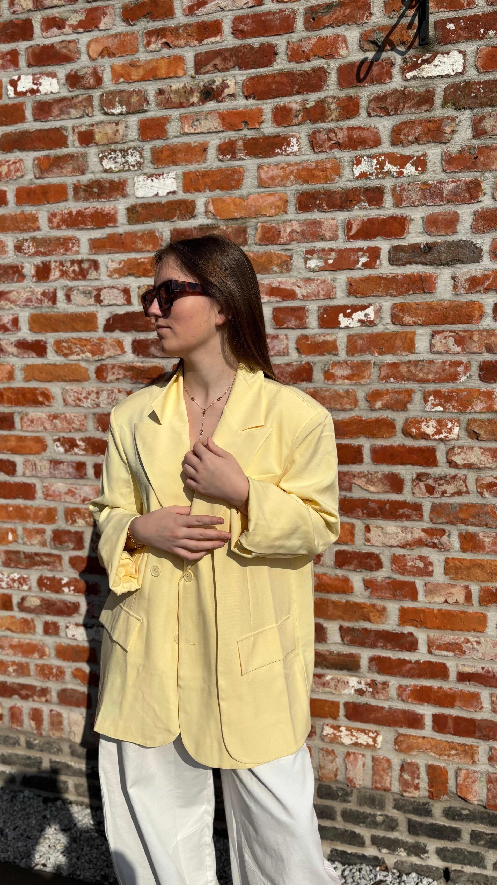 Lemon luxe blazer