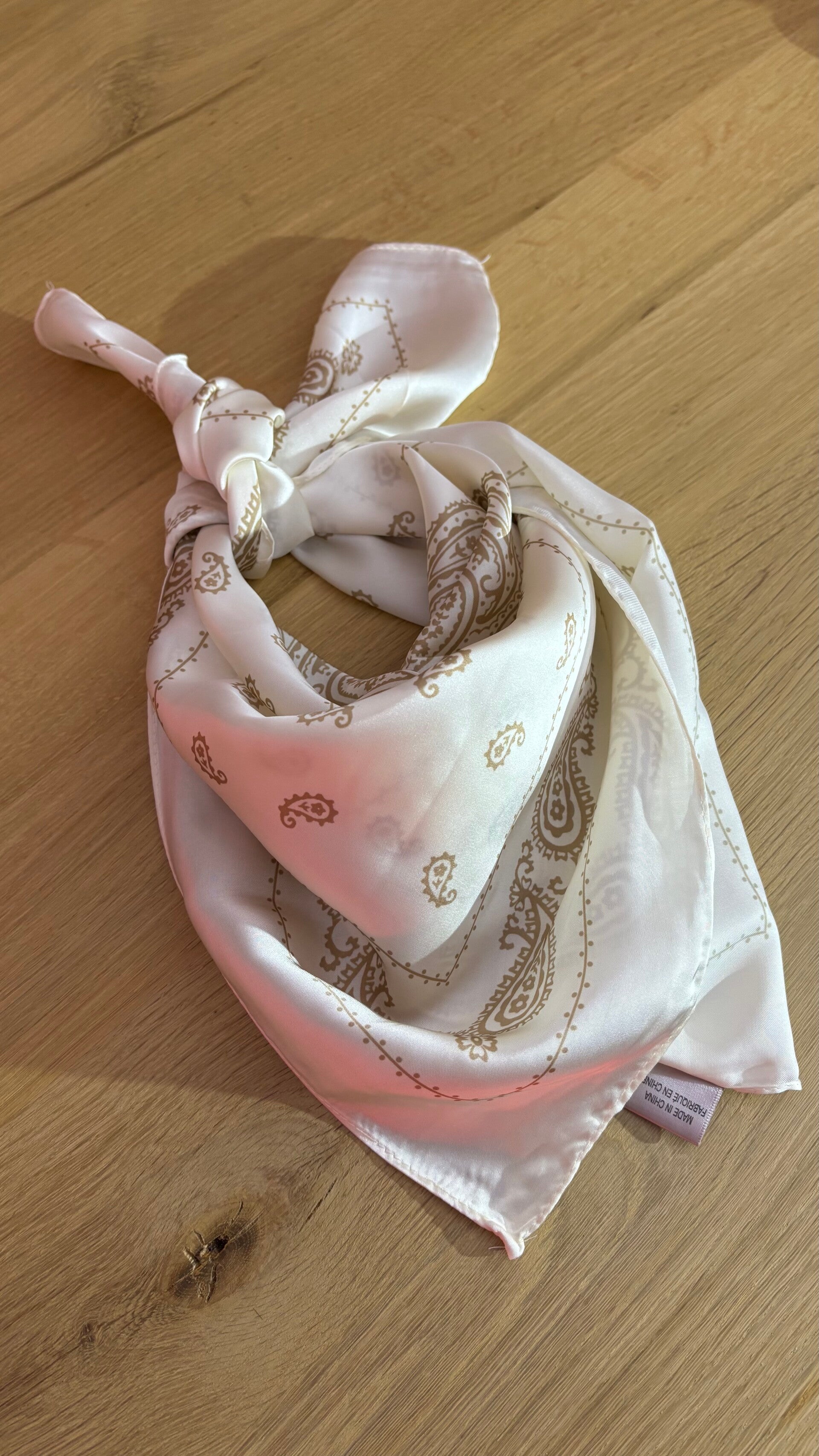 Stylish beige scarf
