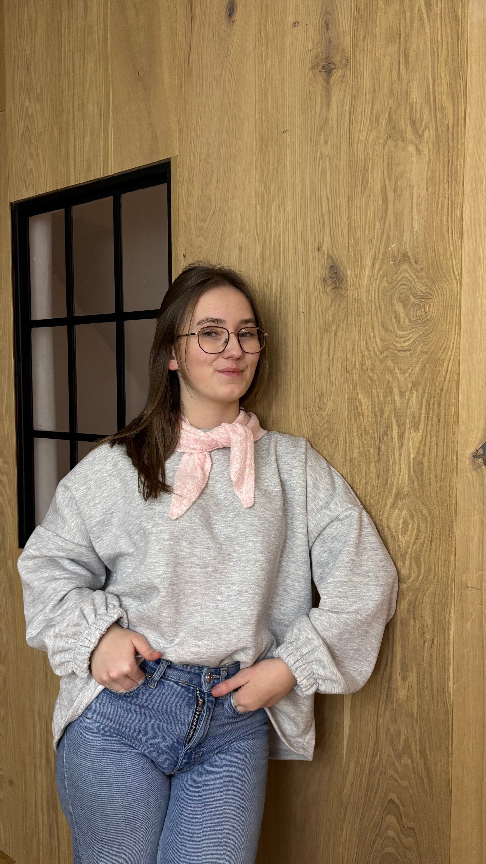 Triangle scarf light pink