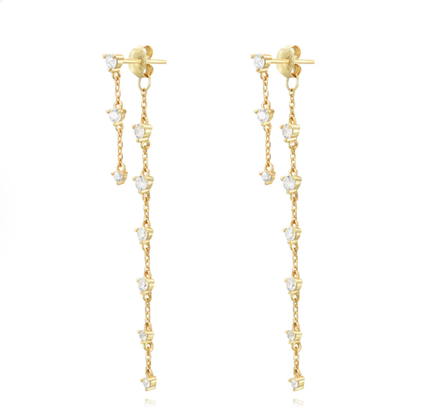 LANGE ZIRKONIUM DROP OORBEL