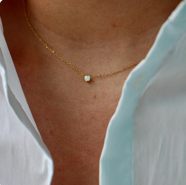 GOUDEN DIAMANTEN ESSENTIËLE KETTING