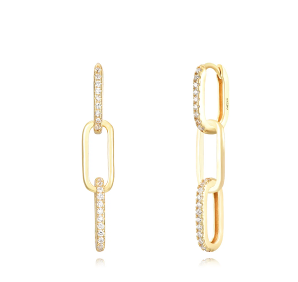 TRIPLE RECTANGLE DIAMOND EARRING