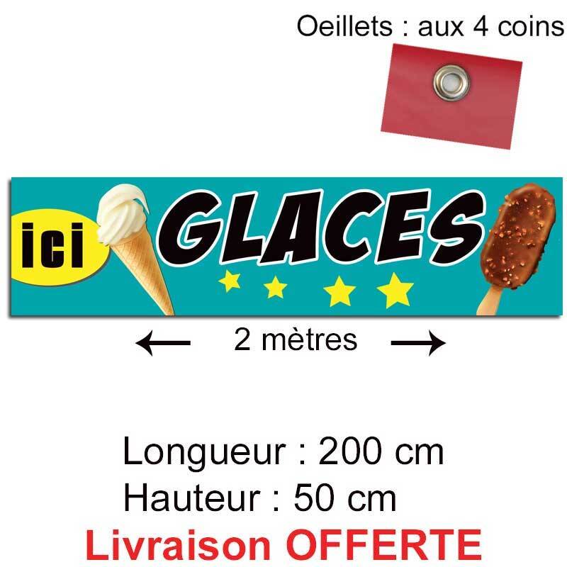 banderole glace turquoise