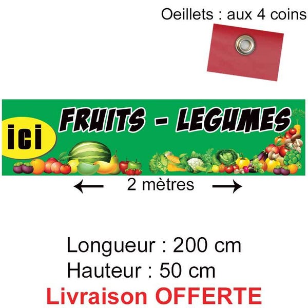 Banderole "FRUITS et LÉGUMES"