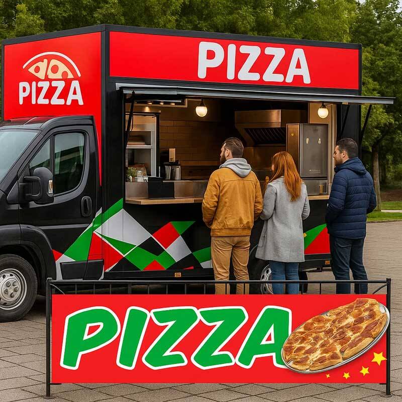 banderole affichage pizza pizzeria