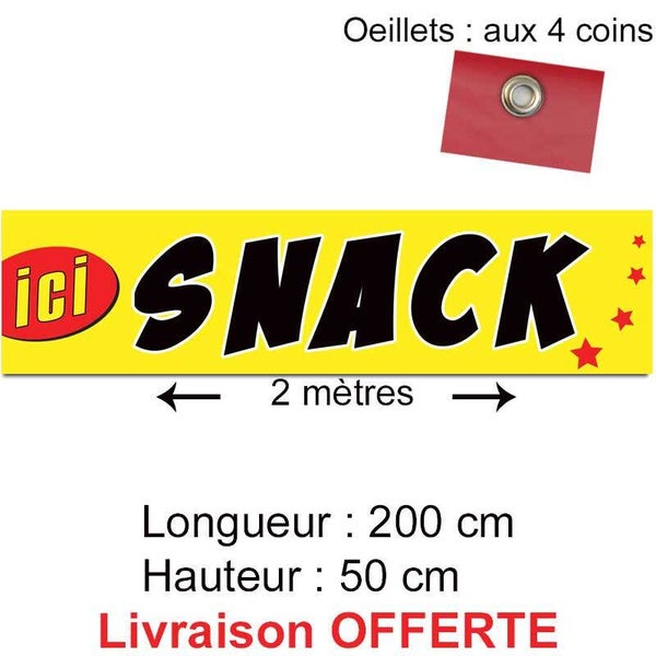 Banderole "SNACK" jaune