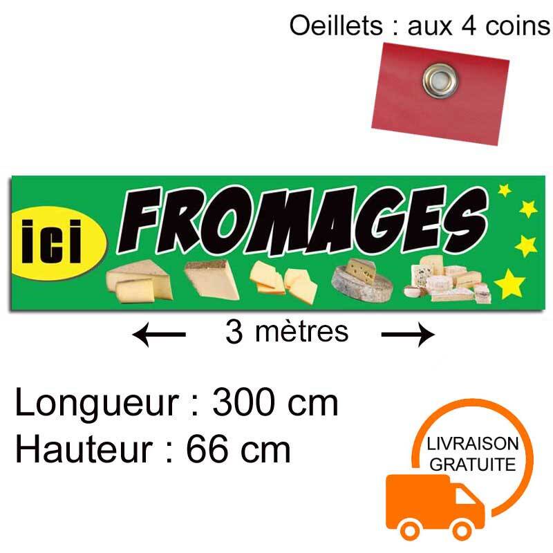 exemple image photo banderole pour vendre du fromage
