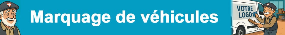 marquage publicitaire sur voiture fourgon et remorque camion
