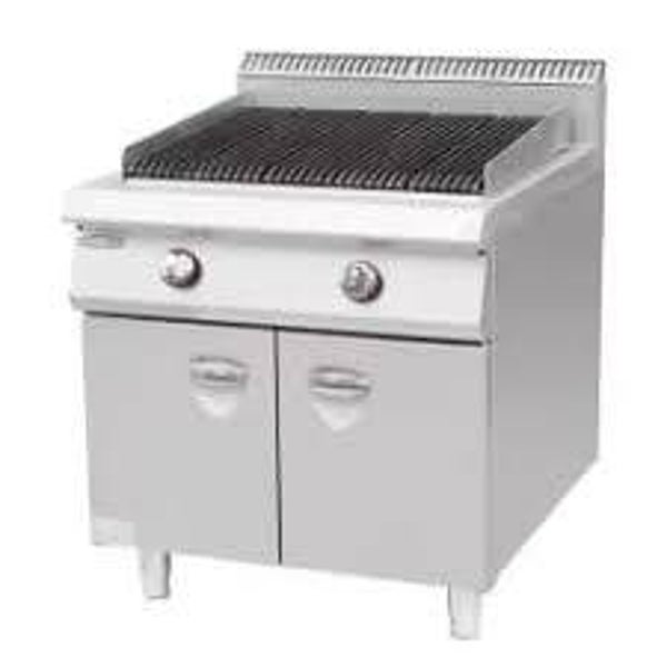 Gas Lava Rock Grill with Cabinet